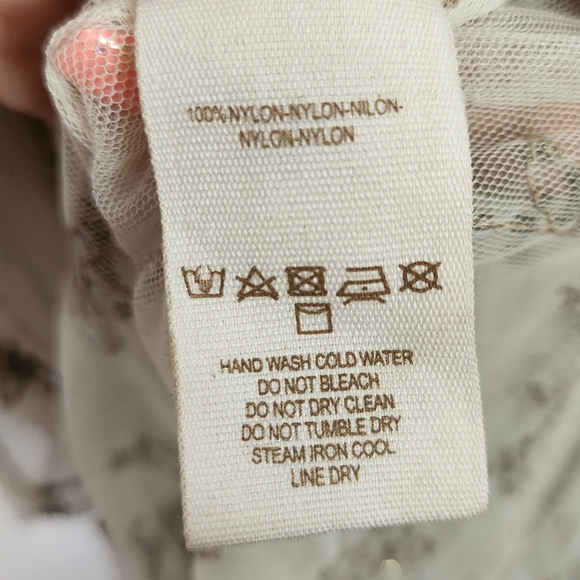 Free People Sheer Mesh Beaded Art Deco Mini Dress Sleeveless Eras Boho Large - Picture 14 of 15